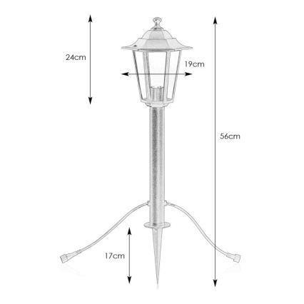 Markslöjd 107991 - LED vonkajšie svietidlo GARDEN24 LED/3W/24V 39 cm IP44 čierna