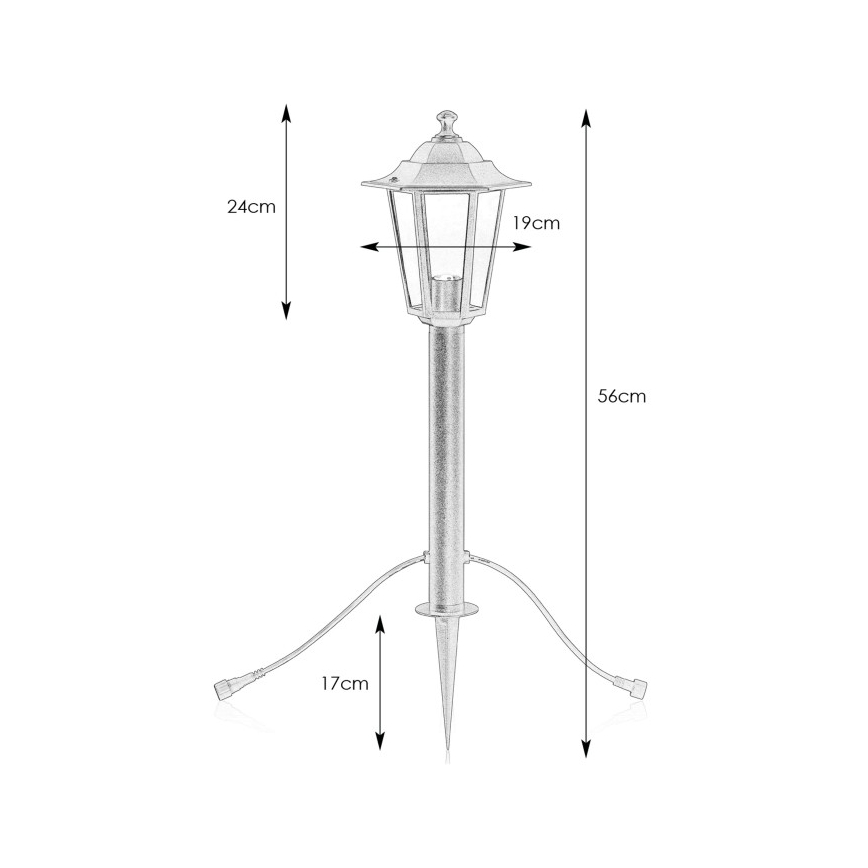 Markslöjd 107991 - LED vonkajšie svietidlo GARDEN24 LED/3W/24V 39 cm IP44 čierna
