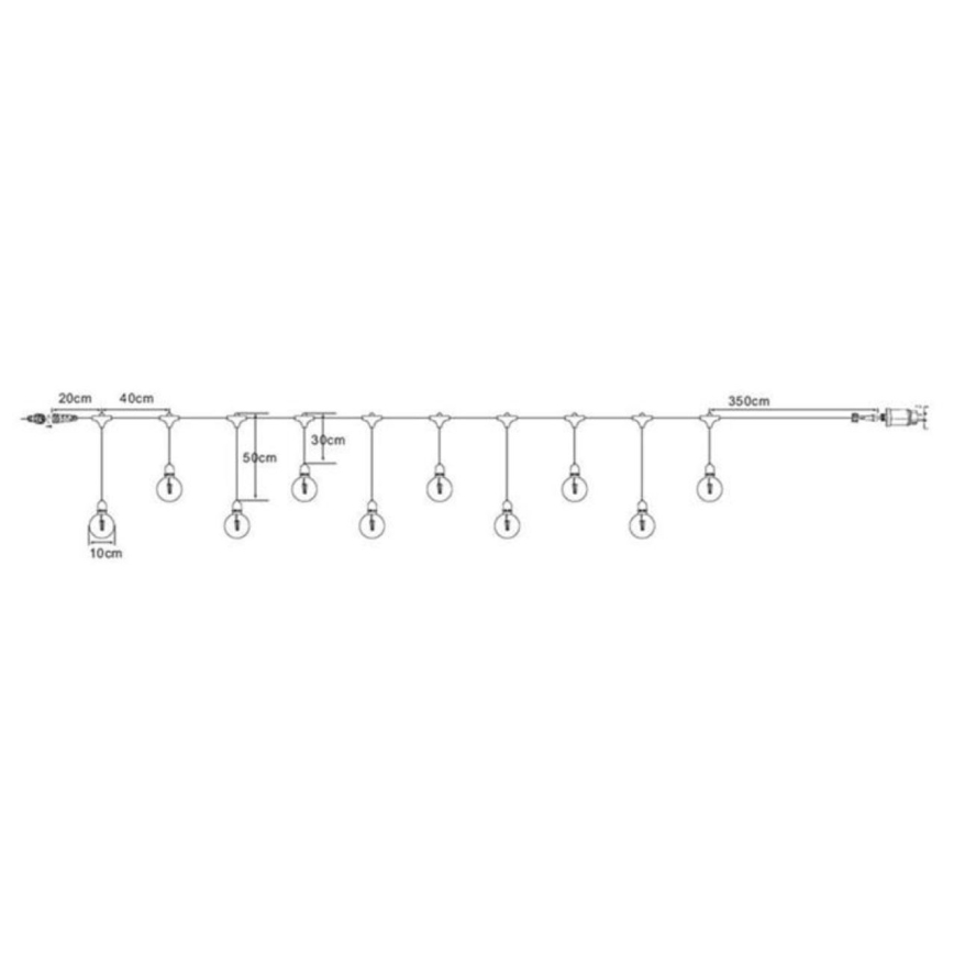 Markslöjd 108021 - LED Vonkajšia reťaz GARDEN24 START 7,5m 10xLED/2,9W/230V IP44