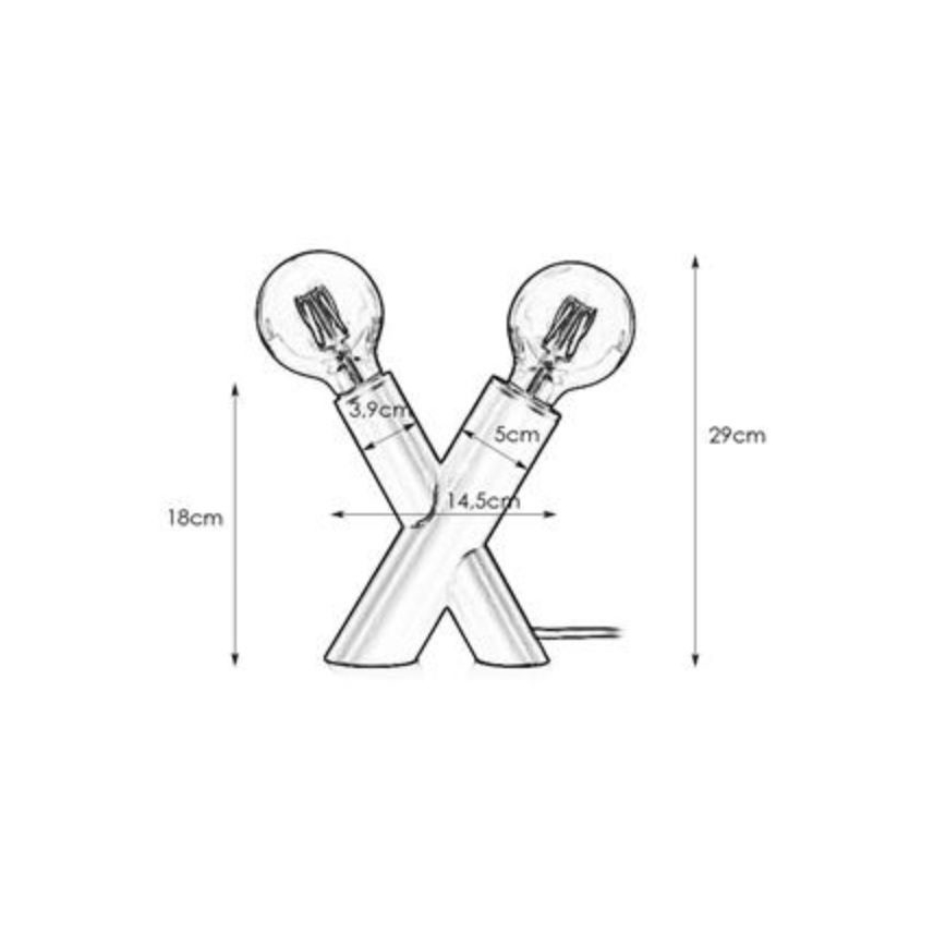 Markslöjd 108053 - Stolná lampa SIMUL 1xE27/40W + 1xE14/40W/230V zlatá