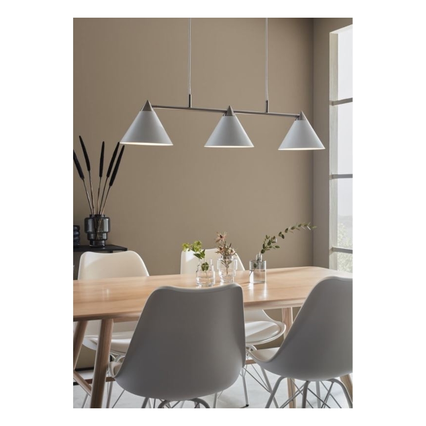 Markslöjd 108075 - Luster na lanku KLINT 3xE14/40W/230V biela