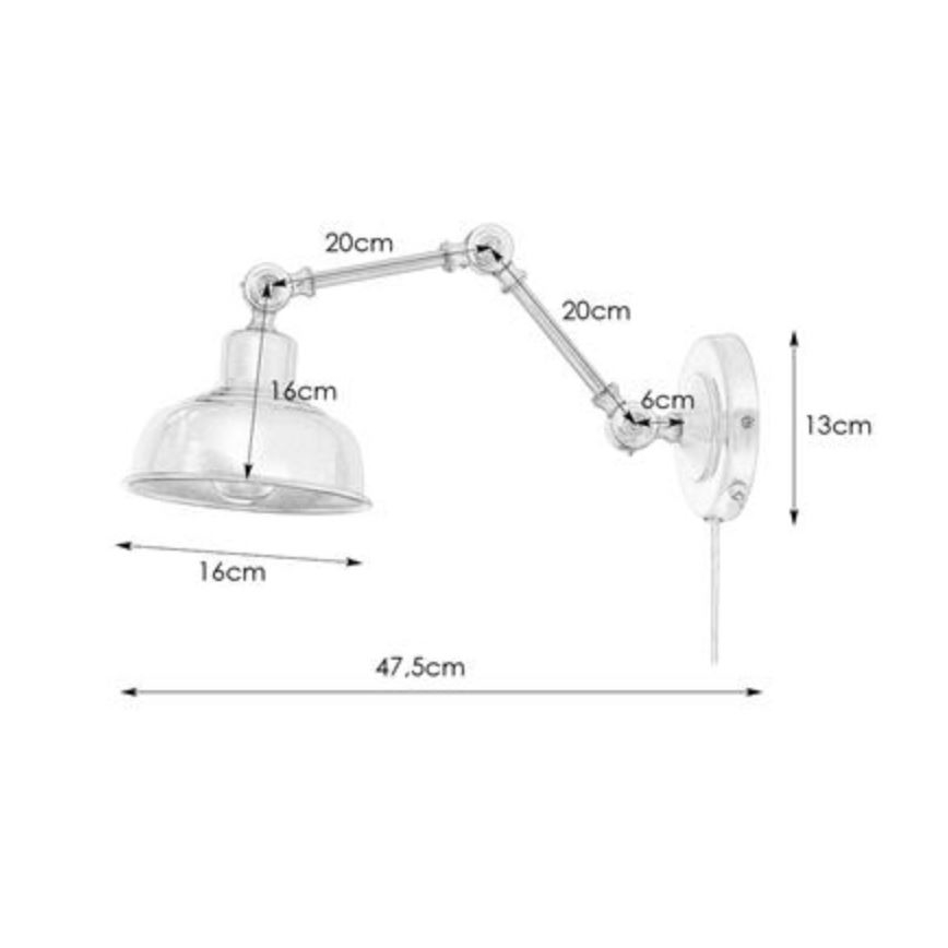 Markslöjd 108115 - Nástenné svietidlo GRIMSTAD 1xE27/60W/230V