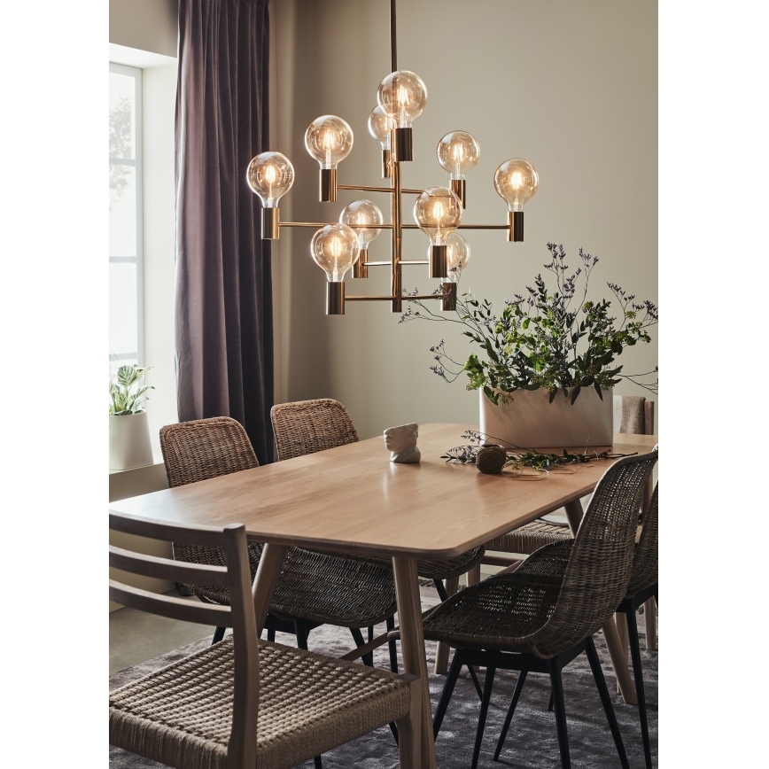 Markslöjd 108117 - Luster na tyči PARIS 10xE27/60W/230V zlatá