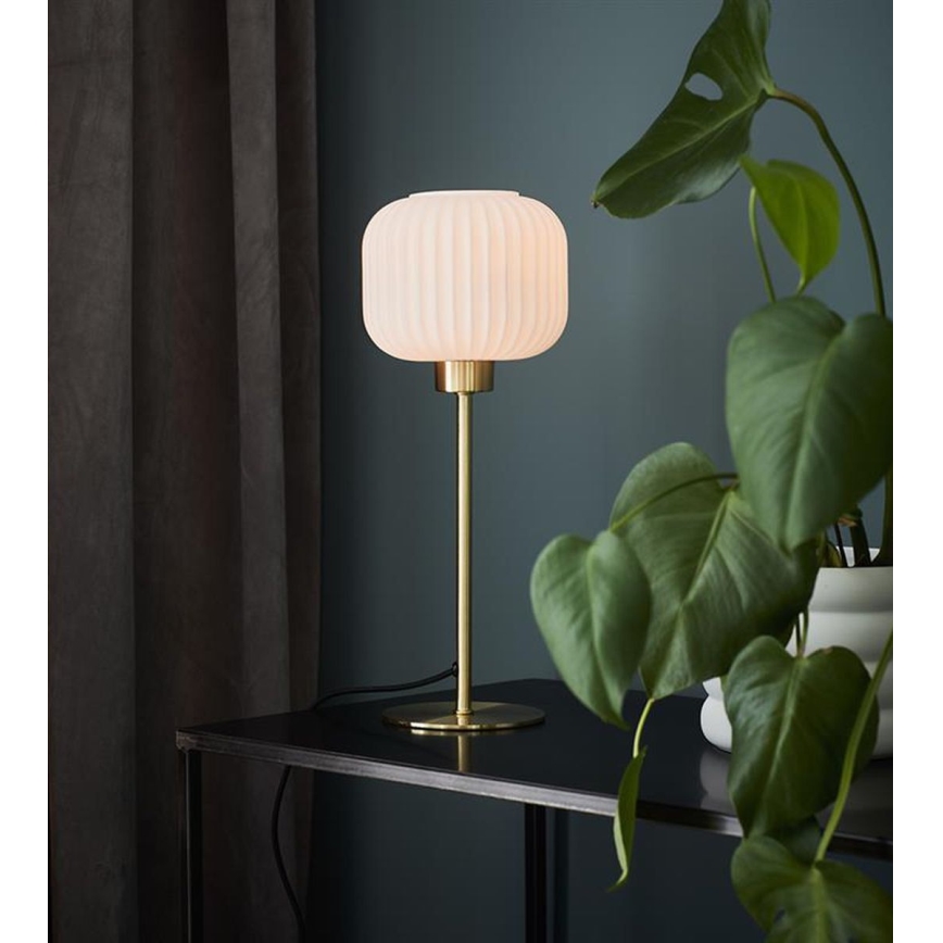 Markslöjd 108120 - Stolná lampa SOBER 1xE27/60W/230V mosadz