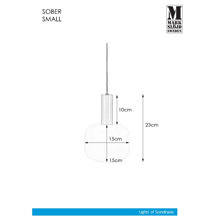 Markslöjd 108122 - Luster na lanku SOBER 1xE14/40W/230V matný chróm