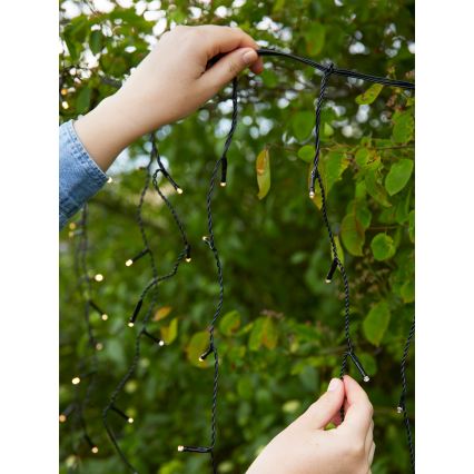 Markslöjd 108179 - LED vonkajší vianočný záves GARDEN24 160xLED/9,6W/24V 3,1m teplá biela