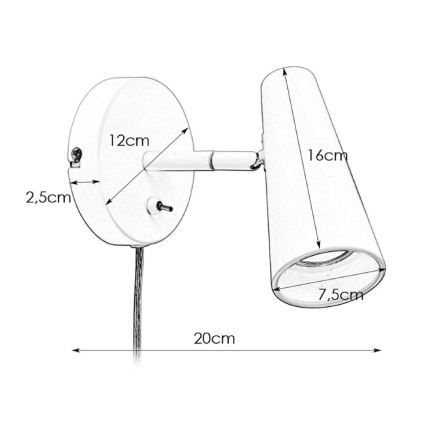Markslöjd 108199 - Nástenné bodové svietidlo CREST 1xGU10/7W/230V biela