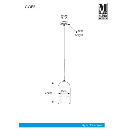 Markslöjd 108225 - Luster na lanku COPE 1xE14/18W/230V