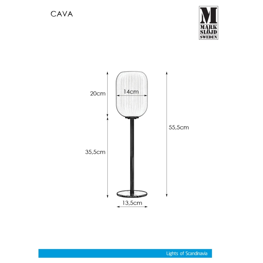 Markslöjd 108251 - Stolná lampa CAVA 1xE14/40W/230V zlatá