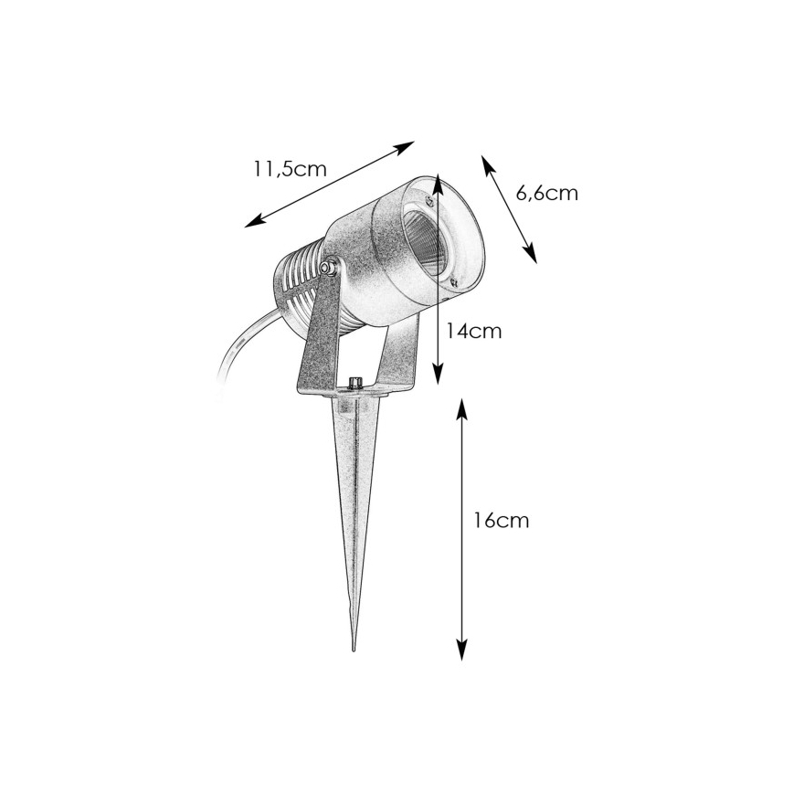 Markslöjd 108404 - LED RGBW vonkajšie svietidlo GARDEN24 LED/6W/24V 30 cm IP44 čierna