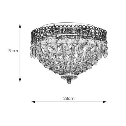 Markslöjd 108423 - Stropné svietidlo JOLINE 2xE14/40W/230V matný chróm