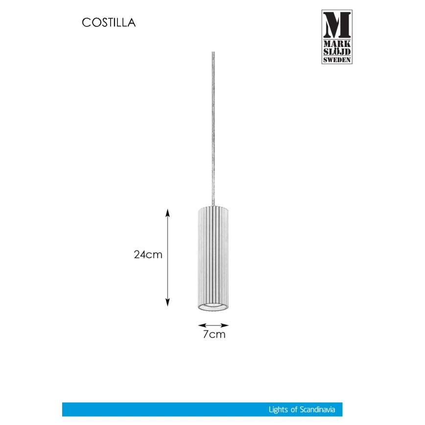 Markslöjd 108472 - Luster na lanku COSTILLA 1xGU10/7W/230V antracit