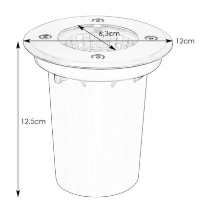 Markslöjd 108536 - LED vonkajšie zapustené svietidlo GARDEN24 LED/6,2W/24V IP44 matný chróm