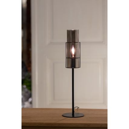 Markslöjd 108559 - Stolná lampa TUBO 1xE14/40W/230V 50 cm čierna