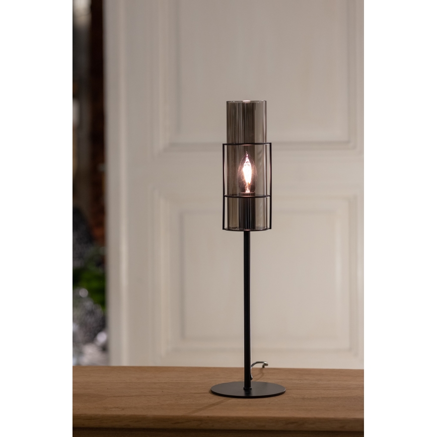 Markslöjd 108559 - Stolná lampa TUBO 1xE14/40W/230V 50 cm čierna