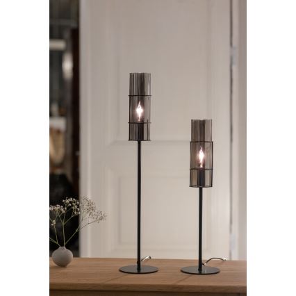 Markslöjd 108559 - Stolná lampa TUBO 1xE14/40W/230V 50 cm čierna