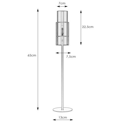 Markslöjd 108560 - Stolná lampa TORCIA 1xE14/40W/230V 65 cm čierna