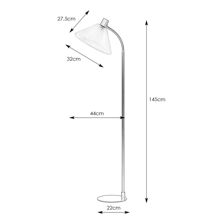 Markslöjd 108568 - Stojacia lampa MIRA 1xE27/40W/230V čierna