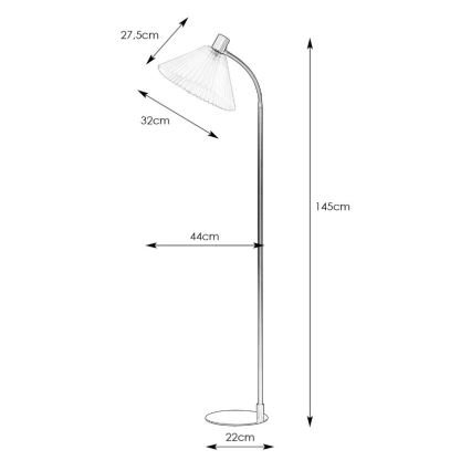 Markslöjd 108569 - Stojacia lampa MIRA 1xE27/40W/230V zlatá