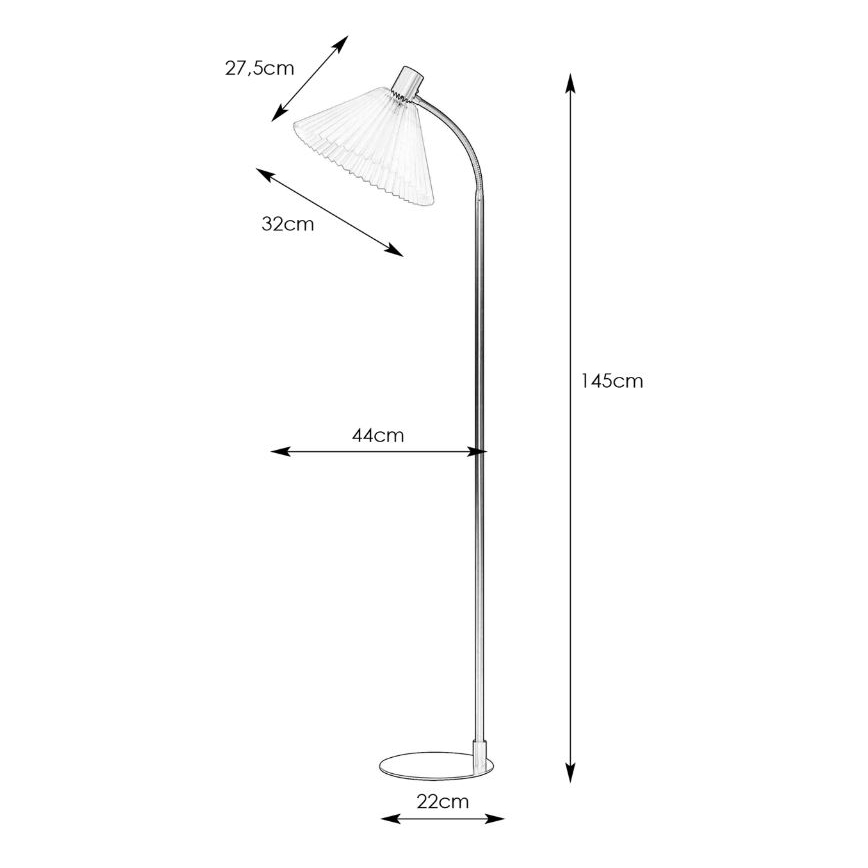 Markslöjd 108569 - Stojacia lampa MIRA 1xE27/40W/230V zlatá