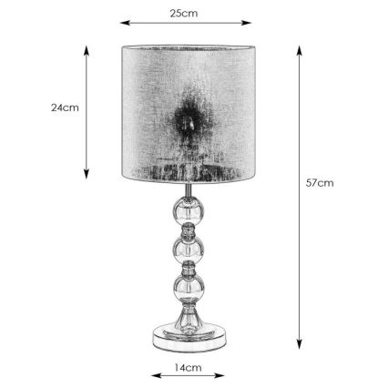 Markslöjd 108575 - Stolná lampa OCTO 1xE27/40W/230V béžová/čierna