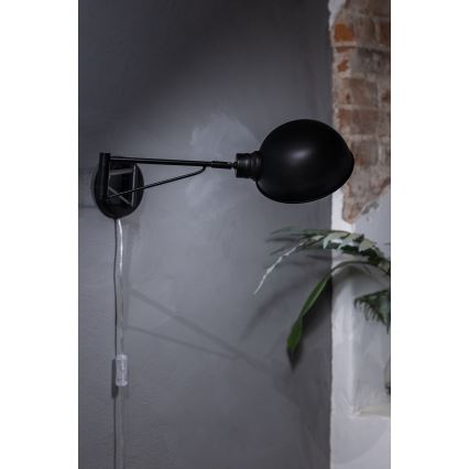 Markslöjd 108587 - Nástenná lampa PORTLAND 1xE27/40W/230V čierna