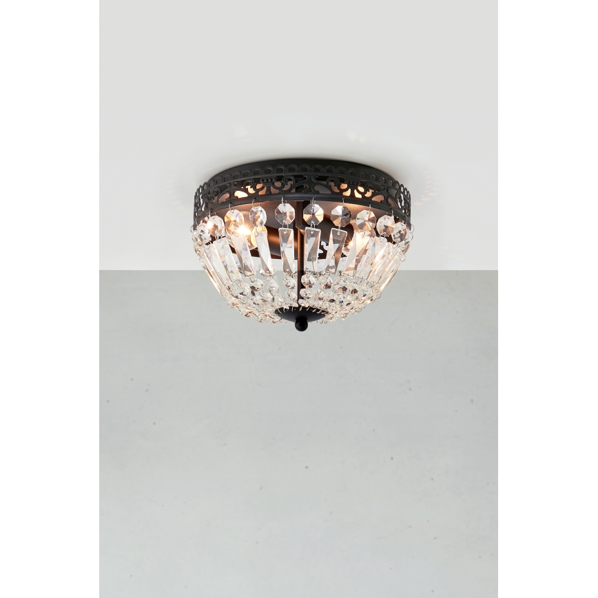Markslöjd 108598 - Stropné svietidlo ETIENNE 2xE14/40W/230V čierna