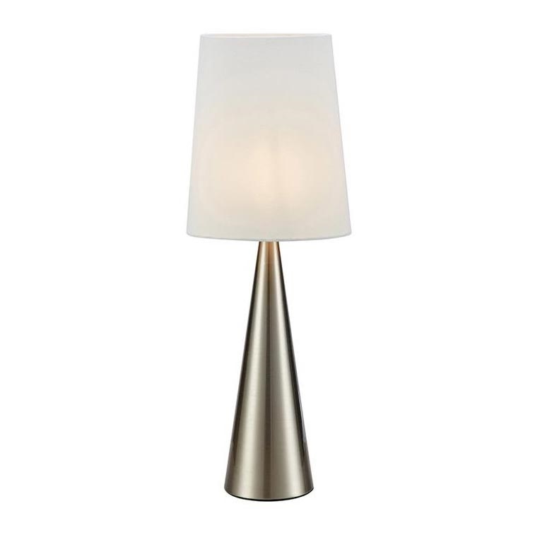 Markslöjd 108624 - Stolná lampa CONUS 1xE14/40W/230V biela/matný chróm