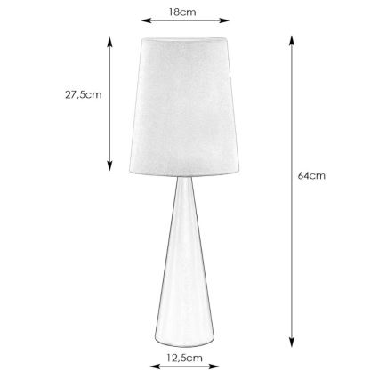 Markslöjd 108624 - Stolná lampa CONUS 1xE14/40W/230V biela/matný chróm