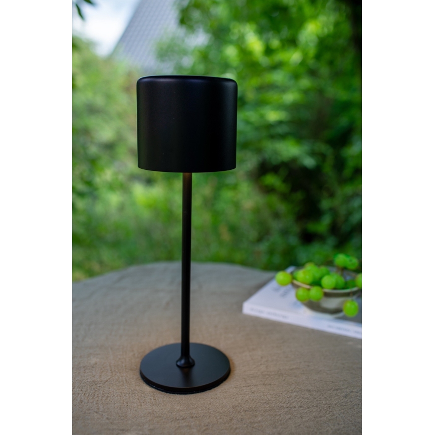Markslöjd 108657 - LED Stmievateľná nabíjacia stolná lampa FILO LED/2W/5V IP44 30 cm čierna