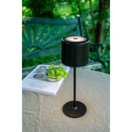 Markslöjd 108657 - LED Stmievateľná nabíjacia stolná lampa FILO LED/2W/5V IP44 30 cm čierna