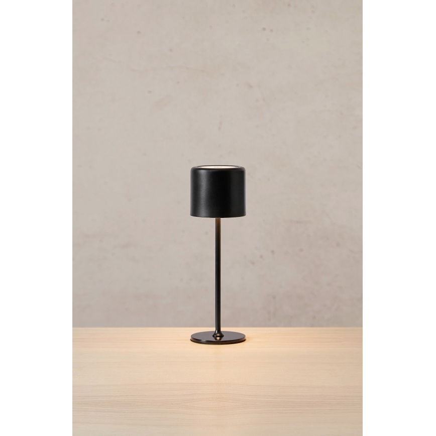 Markslöjd 108657 - LED Stmievateľná nabíjacia stolná lampa FILO LED/2W/5V IP44 30 cm čierna