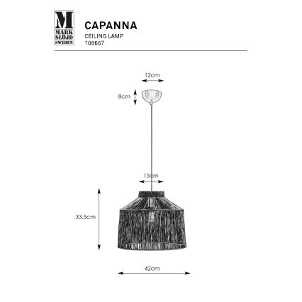 Markslöjd 108667 - Luster na lanku CAPANNA 1xE27/40W/230V mosadz