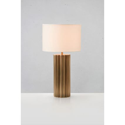 Markslöjd 108669 - Stolná lampa HASHIRA 1xE27/40W/230V biela/mosadz