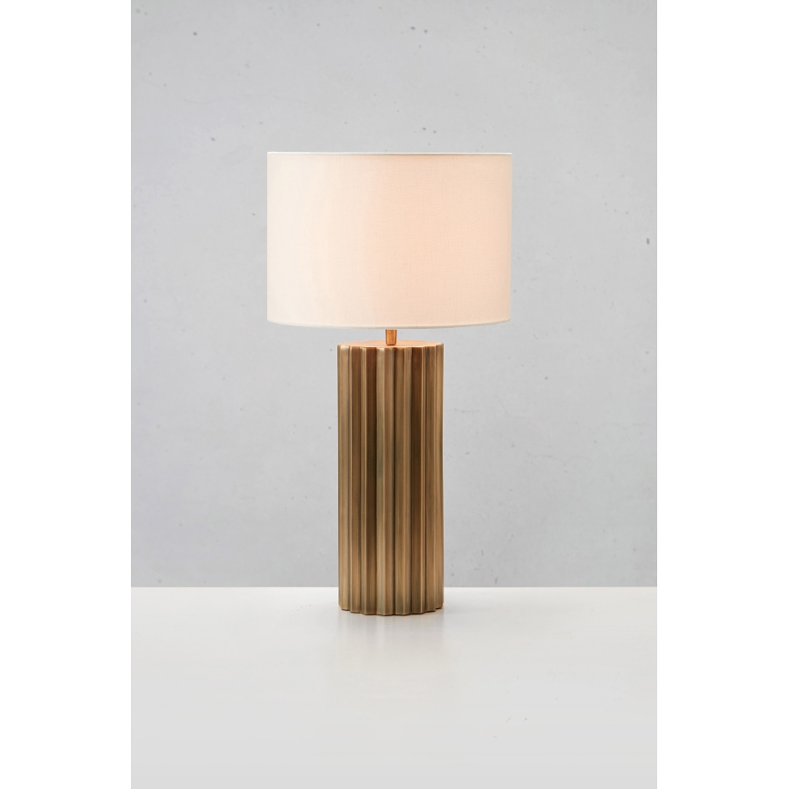 Markslöjd 108669 - Stolná lampa HASHIRA 1xE27/40W/230V biela/mosadz