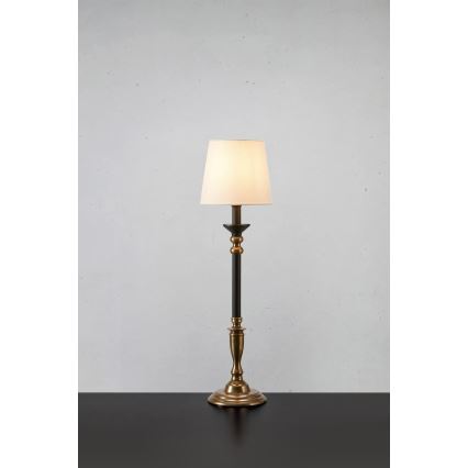 Markslöjd 108679 - Stolná lampa GENT 1xE27/40W/230V mosadz/čierna/biela