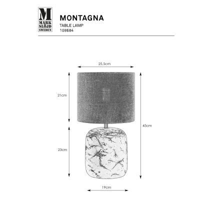 Markslöjd 108684 - Stolná lampa MONTAGNA 1xE14/40W/230V 45 cm béžová/čierna