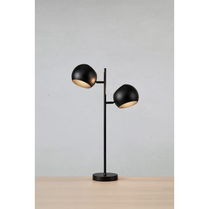 Markslöjd 108691 - Stolná lampa EDGAR 2xE14/40W/230V čierna
