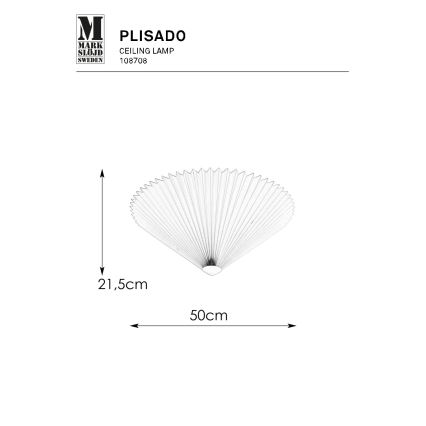 Markslöjd 108708 - Stropné svietidlo PLISADO 3xE14/40W/230V pr. 50 cm šedá