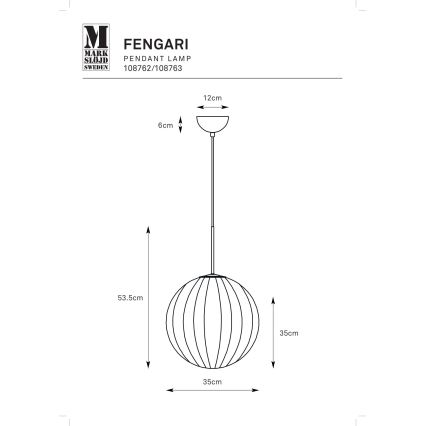 Markslöjd 108762 - Luster na lanku FENGARI 1xE14/40W/230V čierna