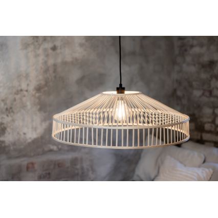 Markslöjd 108783 - Luster na lanku TAPA 1xE27/40W/230V béžová/bambus
