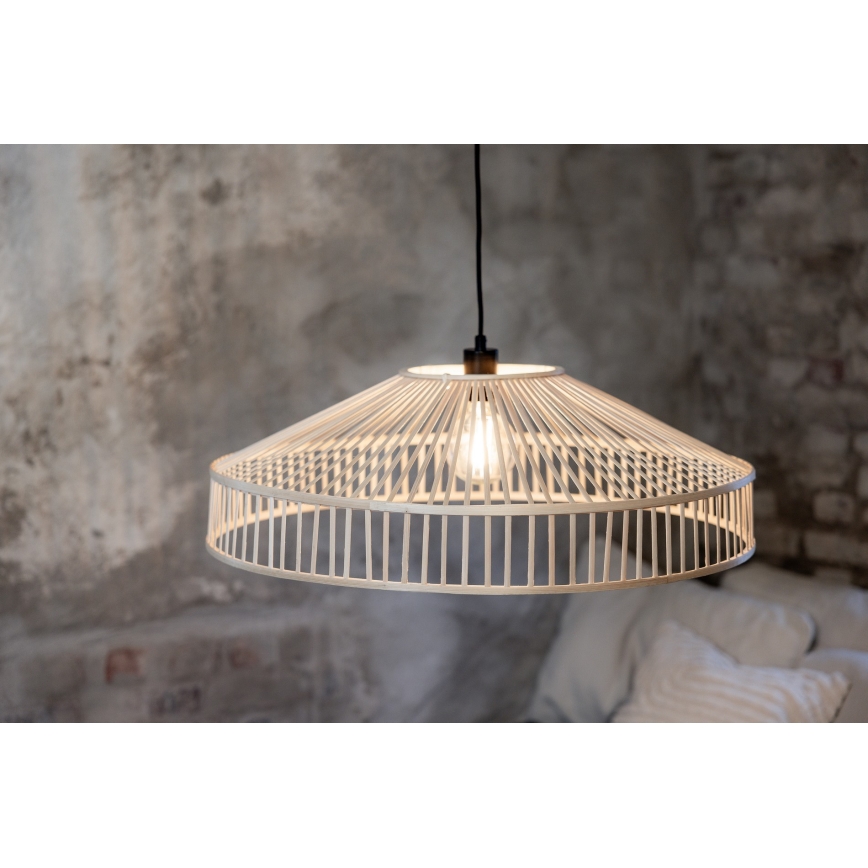 Markslöjd 108783 - Luster na lanku TAPA 1xE27/40W/230V béžová/bambus