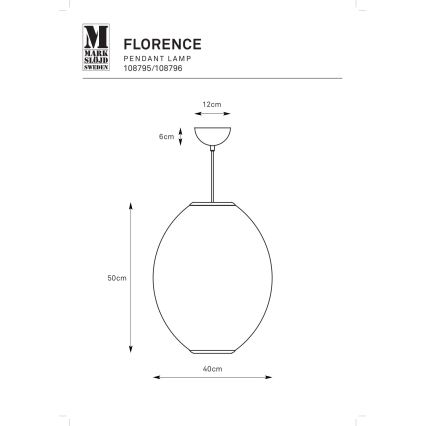 Markslöjd 108796 - Luster na lanku FLORENCE 1xE27/40W/230V biela