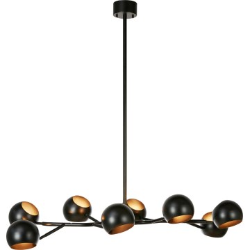 Markslöjd 108852 - Luster na tyči EDGAR 8xE14/40W/230V čierna