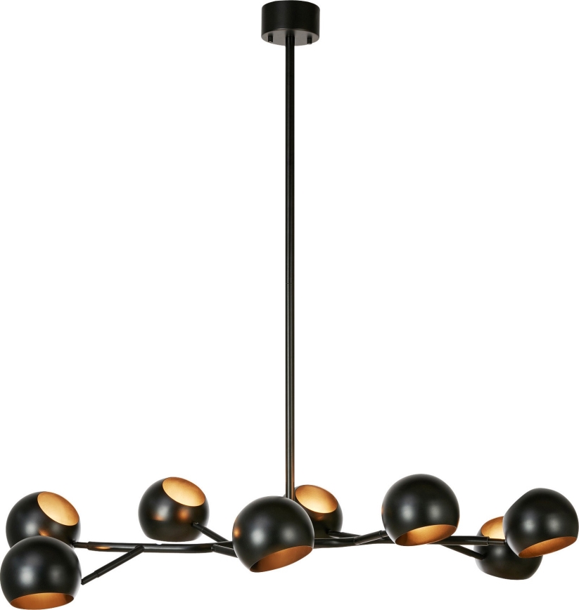 Markslöjd 108852 - Luster na tyči EDGAR 8xE14/40W/230V čierna