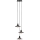 Markslöjd 108853 - Luster na lanku NOVIA 3xE27/40W/230V čierna/dymová