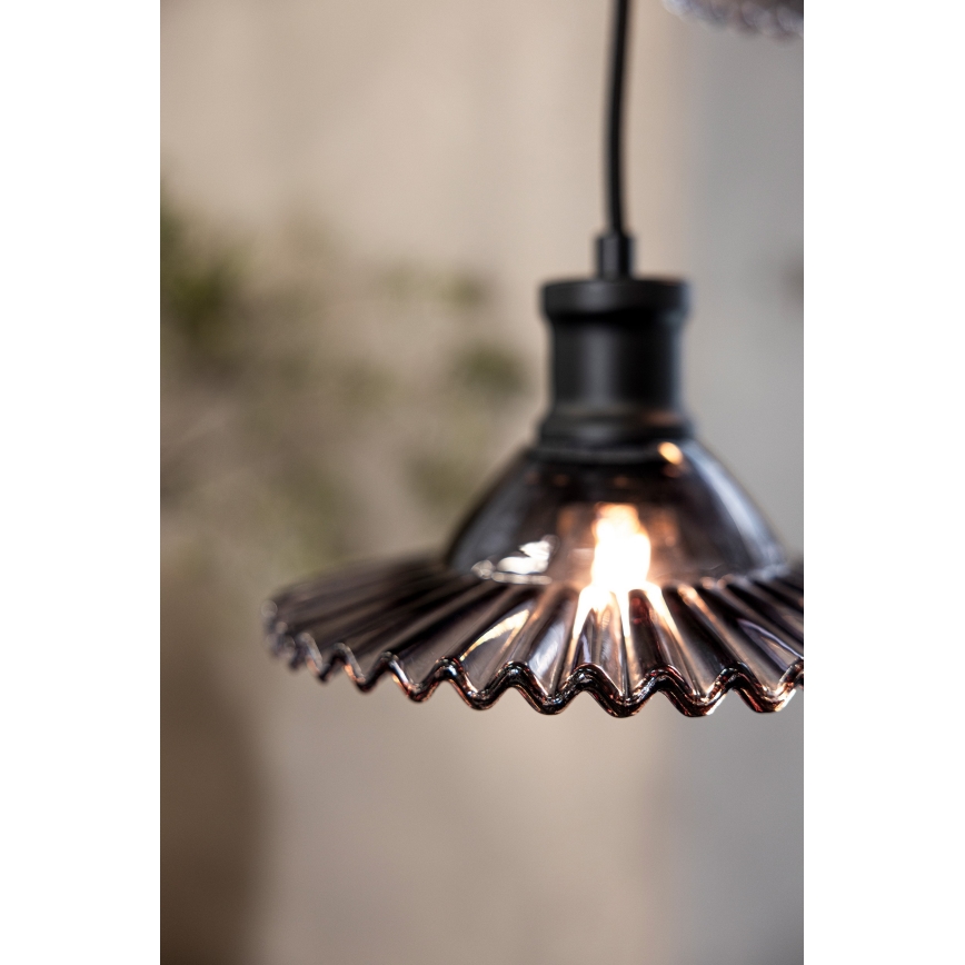 Markslöjd 108853 - Luster na lanku NOVIA 3xE27/40W/230V čierna/dymová