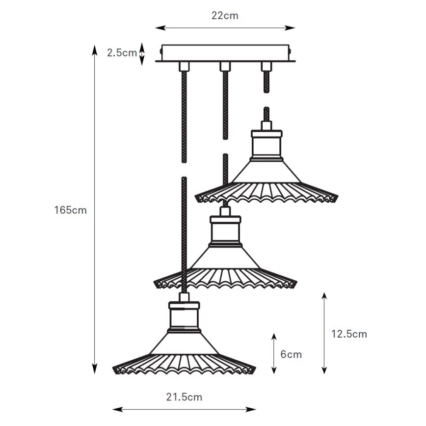 Markslöjd 108853 - Luster na lanku NOVIA 3xE27/40W/230V čierna/dymová