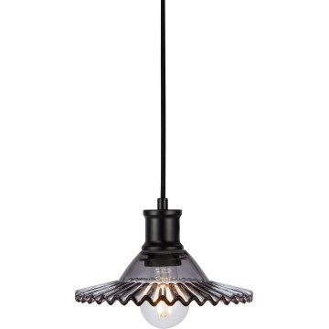 Markslöjd 108854 - Luster na lanku NOVIA 1xE27/40W/230V čierna/dymová