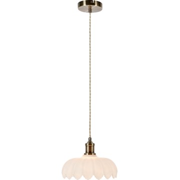 Markslöjd 108857 - Luster na lanku KURAGE 1xE27/40W/230V mosadz/biela